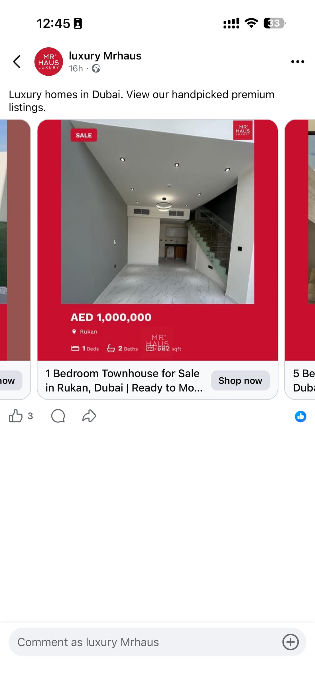 2 Bedroom Townhouse for Sale in Rukan, Dubai | Furnished Ready to Move